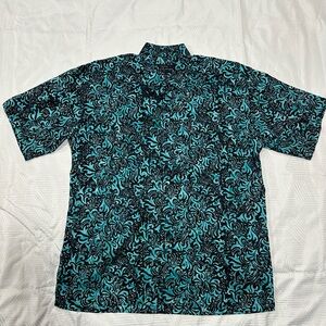Pete Huntington Handcrafted Men’s Bali Batik Hawaiian Button Short Sleeve M